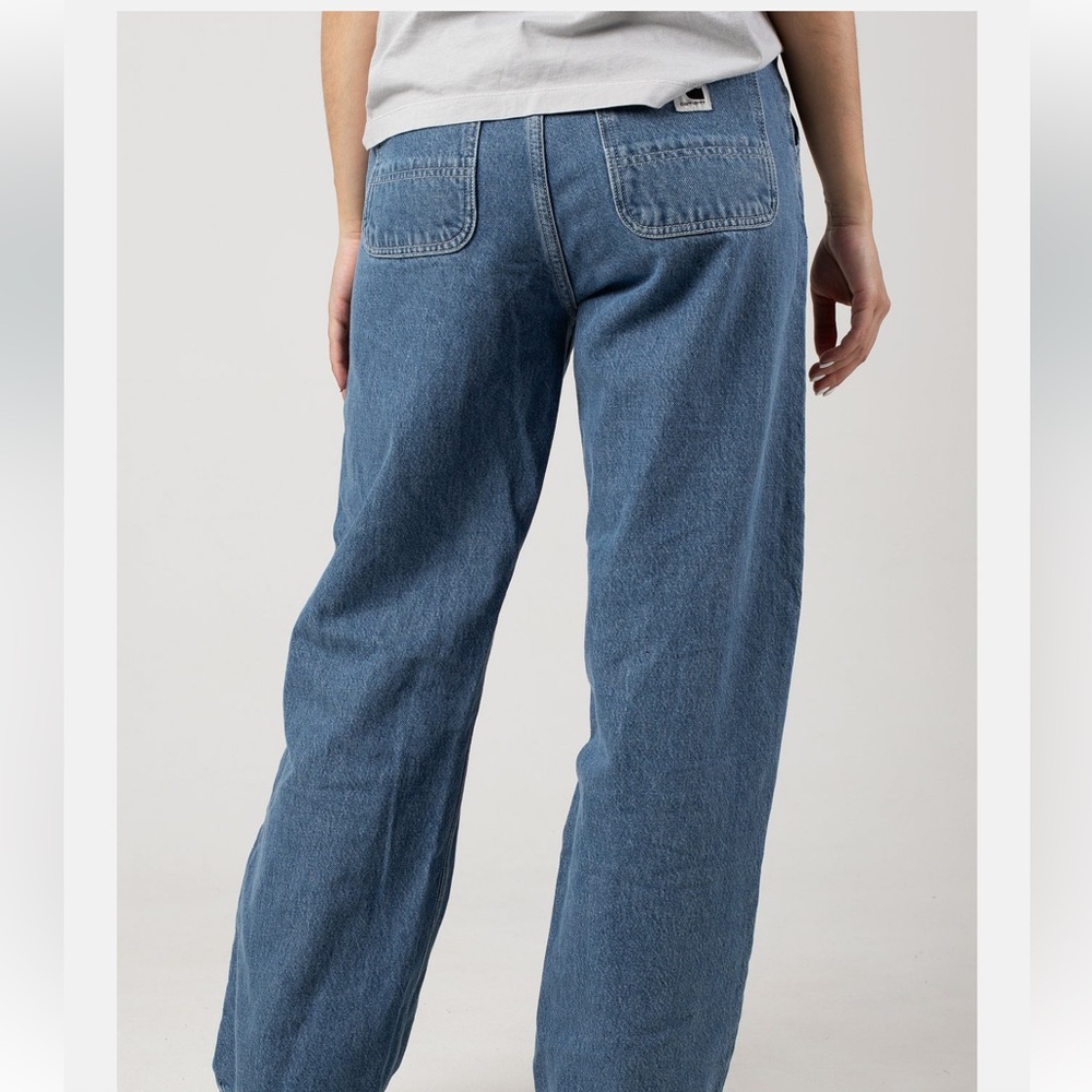 Carhartt WIP High Rise Women’s Jeans in Medium Blue Denim - Picture 4 of 13
